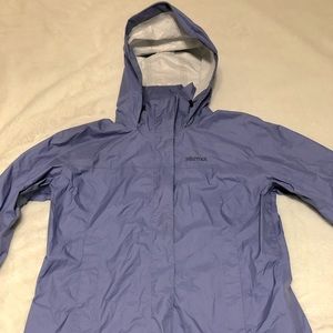 Marmot blue rain jacket